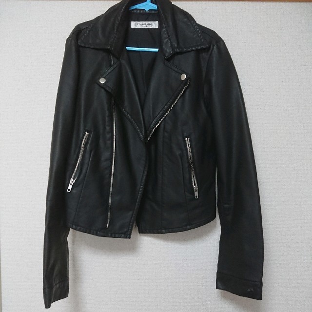EMSEXCITE(エムズエキサイト)のライダースジャケット 黒 レディースのジャケット/アウター(ライダースジャケット)の商品写真