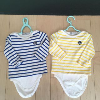 プチバトー(PETIT BATEAU)のプチバトー ニット 18m 二枚組み(ニット/セーター)