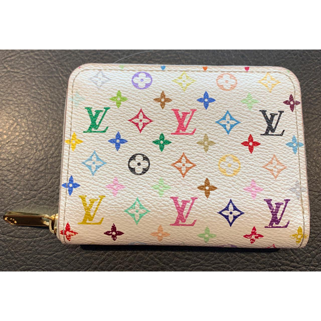 ルイヴィトン　LV ジッピー　コインパース　マルチカラー　モノグラム　中ピンク