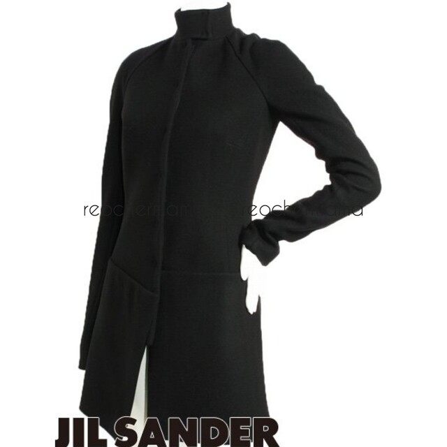◇SALE◇【新品】JIL SANDER ジルサンダー高級ウールコート 34 黒 ...