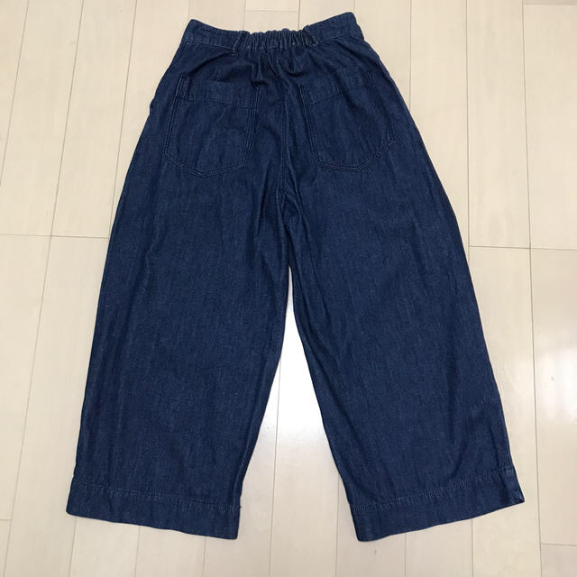 coen(コーエン)の【美品】coen USAコットンライトデニムワイドパンツ　NAVY レディースのパンツ(デニム/ジーンズ)の商品写真