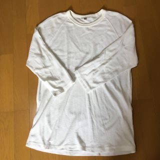 ユニクロ(UNIQLO)の七分袖Ｔシャツ メンズXL 白(Tシャツ/カットソー(七分/長袖))