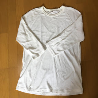 ユニクロ(UNIQLO)の七分袖Ｔシャツ メンズXL 白(Tシャツ/カットソー(七分/長袖))