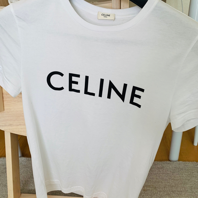非常に高い品質 セリーヌ CELINE スタッズ ホワイト Tシャツ ロゴ - T 