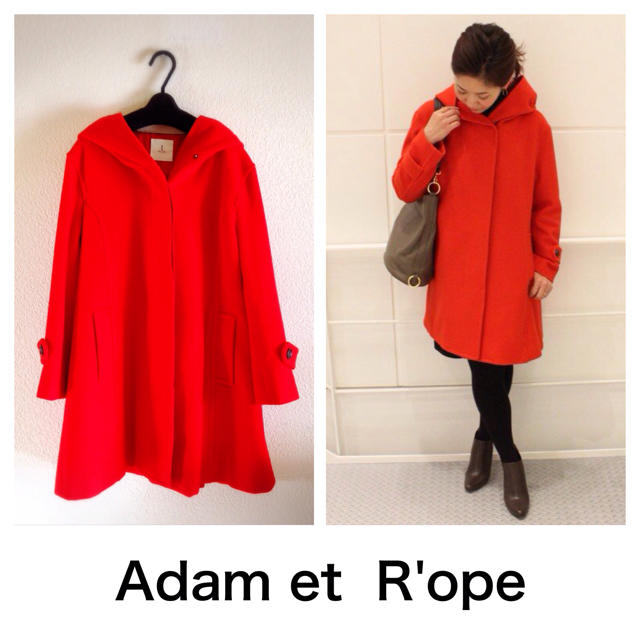 Adam et Rope'(アダムエロぺ)の再値下げ♡フーデットＡラインコート♡ レディースのジャケット/アウター(その他)の商品写真