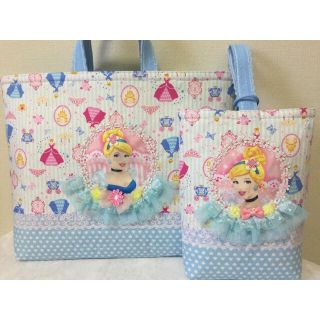 ディズニー♡プリンセス♡シンデレラレッスンバッグ 上履き入れ 靴入れ(外出用品)