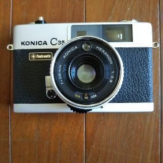 コニカミノルタ(KONICA MINOLTA)のコニカ c35 フラッシュマチック  露出計ok(フィルムカメラ)