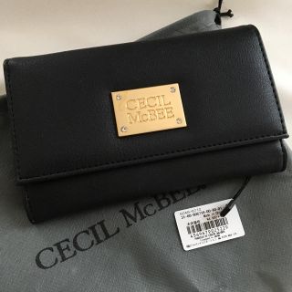 セシルマクビー(CECIL McBEE)の新品 セシルマクビー 三つ折り財布 ミニ財布 ブラック 黒(財布)