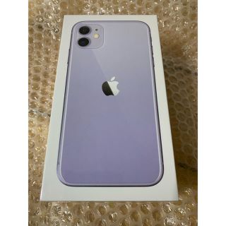 アイフォーン(iPhone)の【新品】iPhone 11 パープル 64 GB SIMロック解除済み(スマートフォン本体)