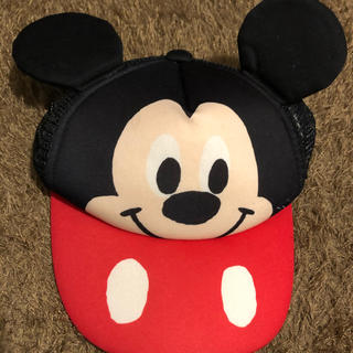 ディズニー(Disney)のキャップ　50サイズ　ミッキーマウス　耳付き　ディズニー(帽子)