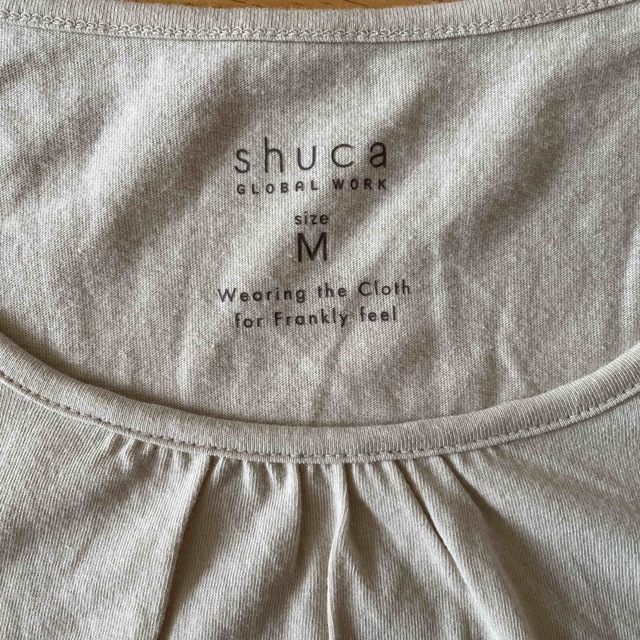 GLOBAL WORK(グローバルワーク)のshuca GLOBAL WORK 重ね着裾レースカットソー アイボリー Ｍ レディースのトップス(カットソー(長袖/七分))の商品写真