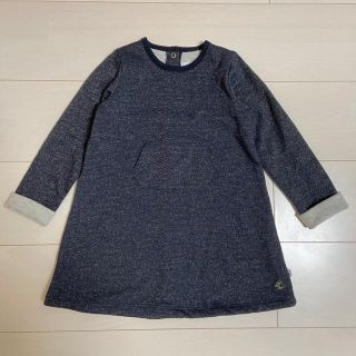 プチバトー(PETIT BATEAU)のプチバトー ラメ スウェット ワンピース 95㎝(ワンピース)