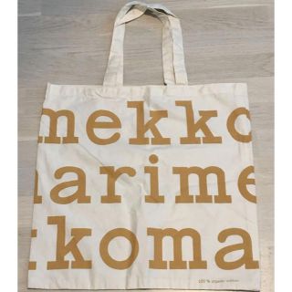 マリメッコ(marimekko)の【激レア新色】マリメッコLOGO布バッグ ゴールド marimekko(トートバッグ)