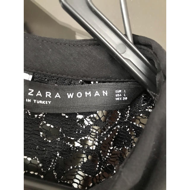 ZARA(ザラ)のZARA ザラ　レース　トップス　Ｌサイズ レディースのトップス(シャツ/ブラウス(半袖/袖なし))の商品写真