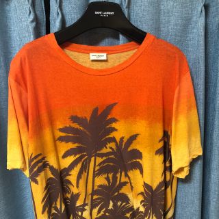 サンローラン(Saint Laurent)のケリングタグ、ハンガー付きサンローランパームツリーTシャツ(Tシャツ/カットソー(半袖/袖なし))