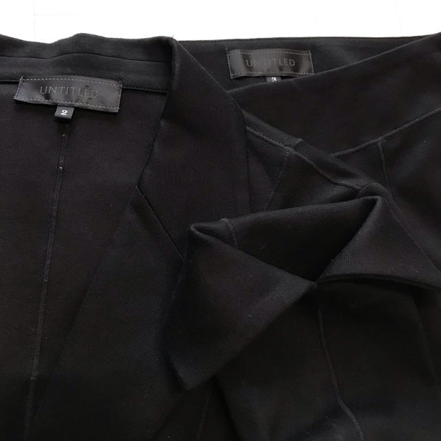 UNTITLED(アンタイトル)の美品 アンタイトル カットソー素材 スカートスーツ 2/3 レディースのフォーマル/ドレス(スーツ)の商品写真