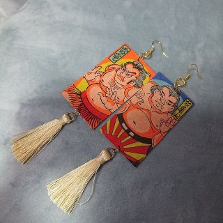 メンコピアス ハンドメイド 和モチーフ(ピアス)