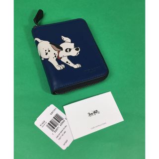 コーチ(COACH)のコーチ ディズニー コラボ ダルメシアン 二つ折り財布 91652 ブルー 新品(折り財布)