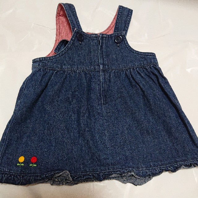 mikihouse(ミキハウス)のミキハウスジャンパースカート80センチ キッズ/ベビー/マタニティのベビー服(~85cm)(スカート)の商品写真