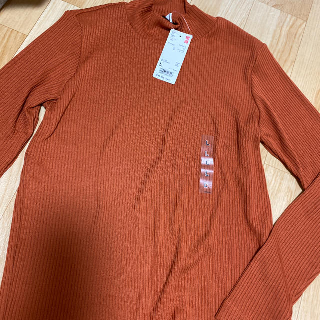 UNIQLO(ユニクロ)のユニクロ　リブハイネック　L レディースのトップス(ニット/セーター)の商品写真