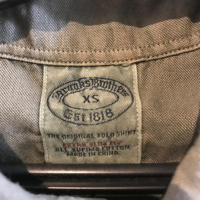 Brooks Brothers(ブルックスブラザース)のブルックブラザーズ コットン シャツ カーキxs メンズのトップス(シャツ)の商品写真