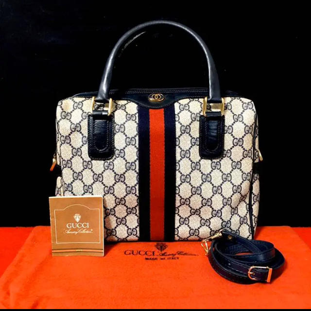 値引きする Gucci ショルダーバッグ 2way シェリーライン ネイビー