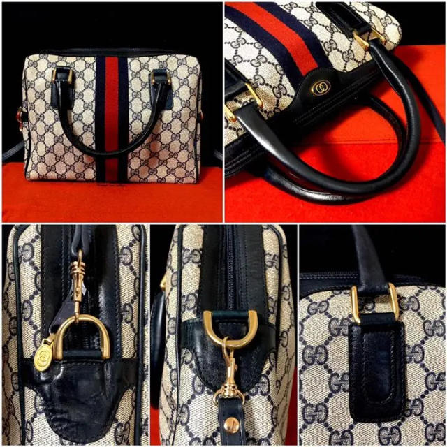 格安saleスタート】 オールドグッチ 美品 極上 - Gucci ネイビー