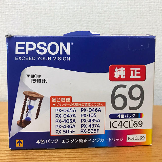 EPSON(エプソン)の【専用】マゼンダ&シアン　エプソン 純正 インク カートリッジ 69 インテリア/住まい/日用品のオフィス用品(OA機器)の商品写真