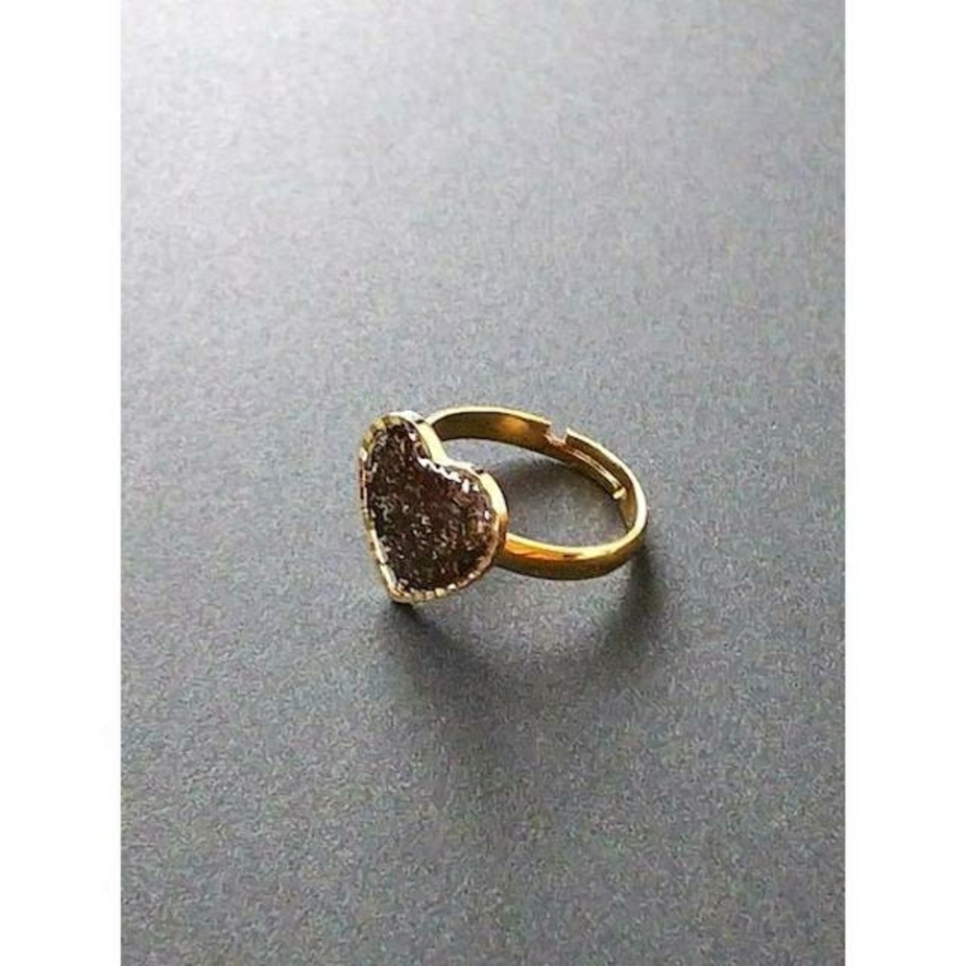 ファースト　ギベオン　隕石　宇宙リング💍　フリーサイズ （K16GP） レディースのアクセサリー(リング(指輪))の商品写真