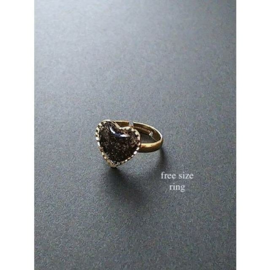 ファースト　ギベオン　隕石　宇宙リング💍　フリーサイズ （K16GP） レディースのアクセサリー(リング(指輪))の商品写真