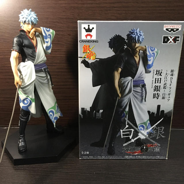 BANPRESTO(バンプレスト)の【銀魂】坂田銀時　フィギュア　プライズ　大江戸武鑑〜白銀　箱付き エンタメ/ホビーのフィギュア(アニメ/ゲーム)の商品写真