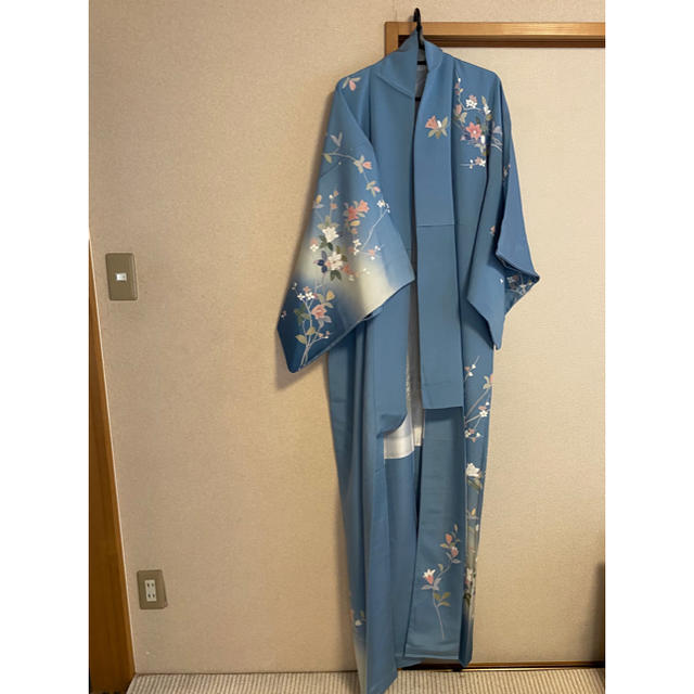 お値下げ☆ブルー系　訪問着　着物　和服　未使用に近い レディースの水着/浴衣(着物)の商品写真