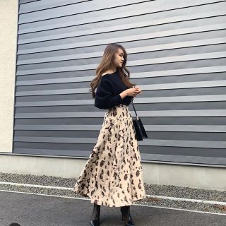 リエンダ(rienda)のリエンダ　rienda Leopard JQ Flare J／W SK  新品(ロングスカート)