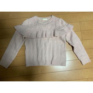 マジェスティックレゴン(MAJESTIC LEGON)のマジスティックレゴン　ピンクフリルニットセーター(ニット/セーター)