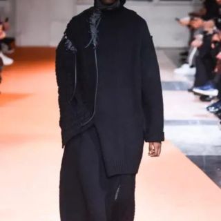 ヨウジヤマモト(Yohji Yamamoto)のヨウジヤマモト 18AW革紐ニット(ニット/セーター)