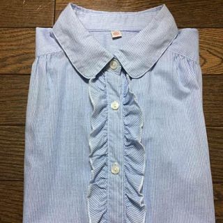 ユニクロ(UNIQLO)のユニクロ　フリル　ブラウス(シャツ/ブラウス(半袖/袖なし))