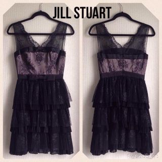 ジルスチュアート(JILLSTUART)のジルスチュアートレースティアードドレス(ひざ丈ワンピース)