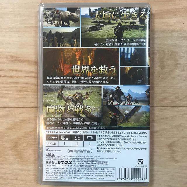 Nintendo Switch(ニンテンドースイッチ)のDragon’s Dogma： Dark Arisen（ドラゴンズドグマ：ダーク エンタメ/ホビーのゲームソフト/ゲーム機本体(家庭用ゲームソフト)の商品写真