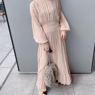 casa fline ハイネックタックワンピース 激安工場直販 レディース