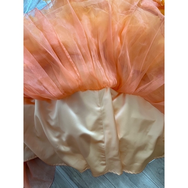 カラードレス wedding オレンジ レディースのフォーマル/ドレス(ウェディングドレス)の商品写真