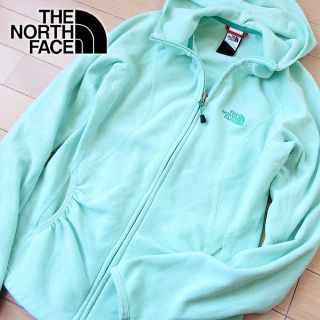 ザノースフェイス(THE NORTH FACE)の美品 XS ノースフェイス レディース フリース パーカージャケット グリーン(パーカー)