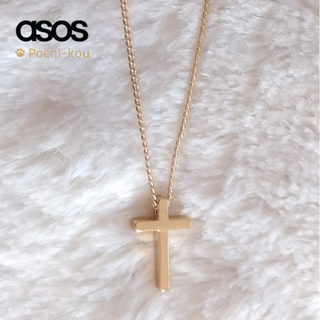 エイソス(asos)の日本未入荷♪ ASOS Cross Necklace ゴールド(ネックレス)