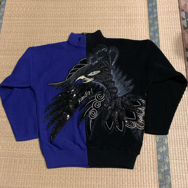 希少 山本寛斎 KANSAI YAMAMOTO 刺繍ニットカーディガン