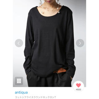 アンティカ(antiqua)のantique コットンラウンドネックＴ(Tシャツ(長袖/七分))