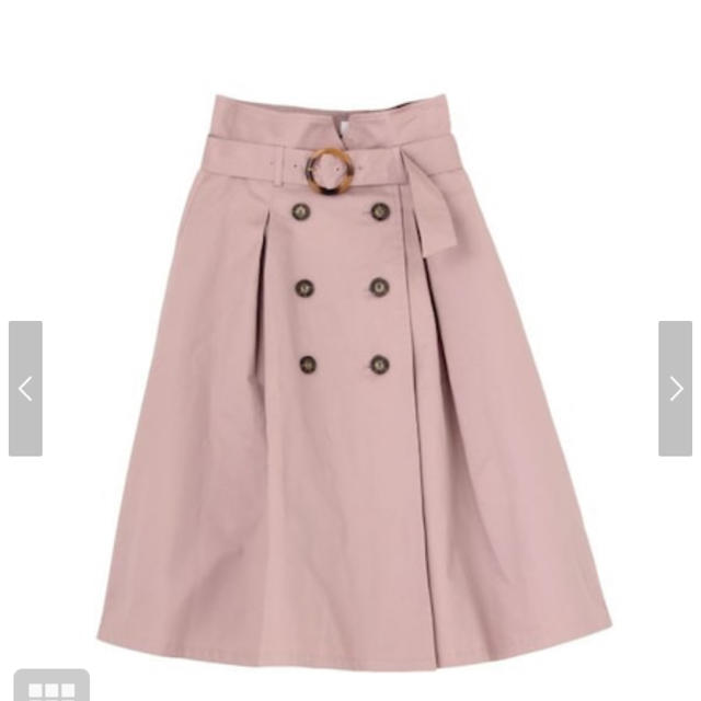 dazzlin(ダズリン)のdazzlin トレンチライクミモレスカート　ピンク レディースのスカート(ロングスカート)の商品写真