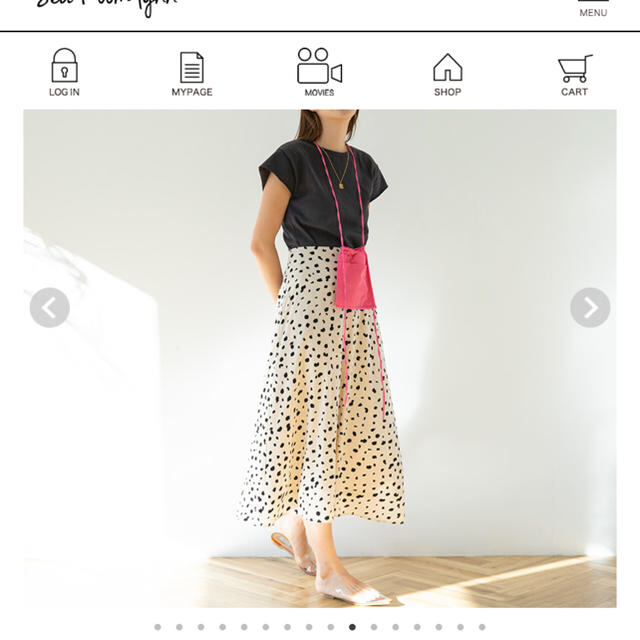 SeaRoomlynn(シールームリン)の新品　シールームリン　ダルメシアン  サテン　スカート　M レディースのスカート(ロングスカート)の商品写真