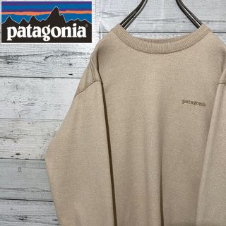 パタゴニア(patagonia)の【激レア】パタゴニア☆刺繍ワンポイントロゴ ベージュ スウェット(スウェット)