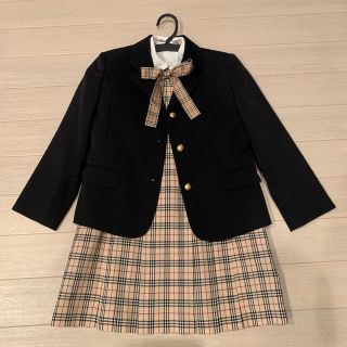 バーバリー(BURBERRY)の美品　バーバリーロンドン　入学式スーツ4点セット(ドレス/フォーマル)