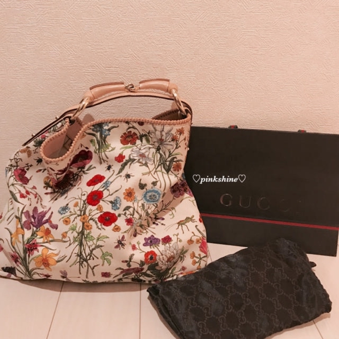 Gucci(グッチ)のレア♡GUCCI フローラ ホースビット♡ハンドバッグ レディースのバッグ(ハンドバッグ)の商品写真