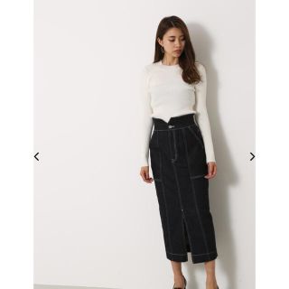 リエンダ(rienda)のリエンダ　新品タグ付き　Front Slit H／W DENIM SK(その他)